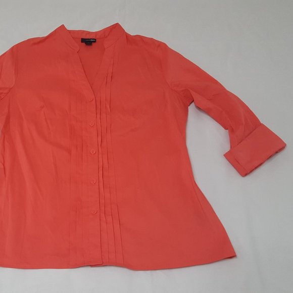 East 5th Women´s Coral Button Up Top, Size M - Picture 6 of 16